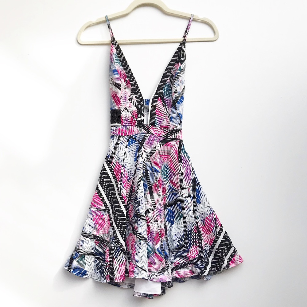 NBD X Naven Twins Let It Happen Printed Dress S